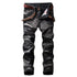 Men's Jeans Washed Vintage Jeans Straight Pants Mid Waist Jeans